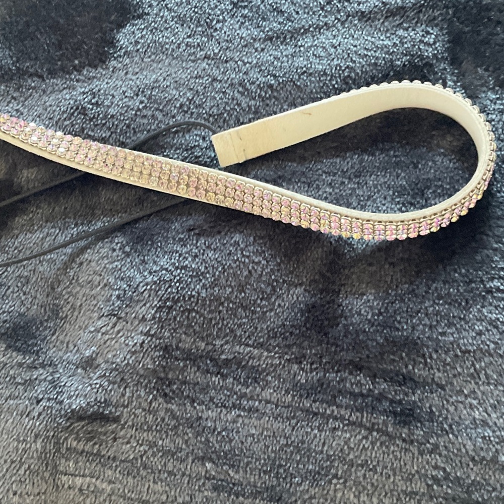 NEW SWAROVSKI 3 ROW CRYSTAL HEADBAND IVORY GORGEOUS AND RARE